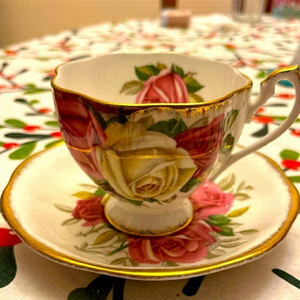 Queen Anne Lady Sylvia hexagonal cup and saucer
